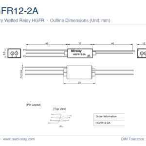 HGFR12-2A Mercury Wetted Reed Relay