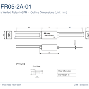 HGFR05-2A-01 Mercury Wetted Reed Relay