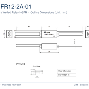 HGFR12-2A-01 Mercury Wetted Reed Relay