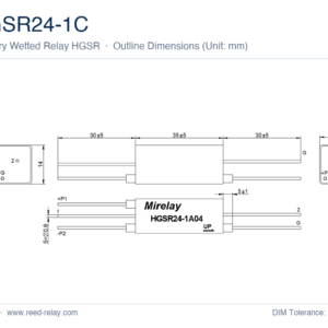 HGSR24-1C Mercury Wetted Reed Relay