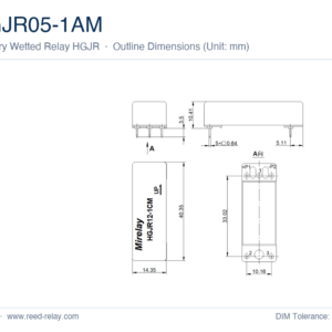 HGJR05-1AM Mercury Wetted Reed Relay