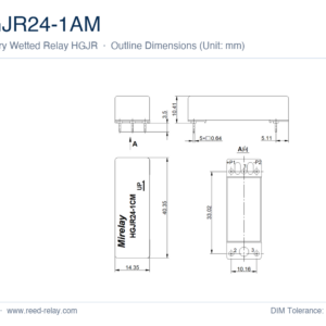 HGJR24-1AM Mercury Wetted Reed Relay