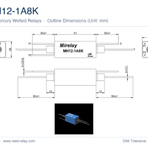 MH12-1A8K Mercury Wetted Reed Relay