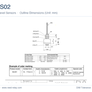 MLS02 Float Level Sensor