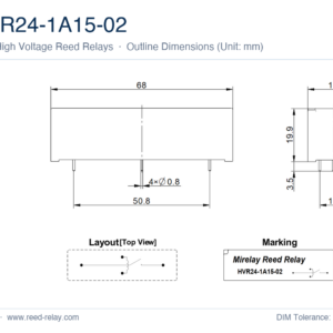 HVR24-1A15-02 High Voltage Reed Relay