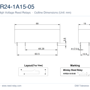 HVR24-1A15-05 High Voltage Reed Relay