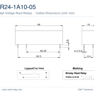HVR24-1A10-05 High Voltage Reed Relay