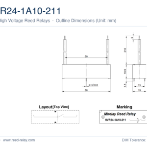 HVR24-1A10-211 High Voltage Reed Relay