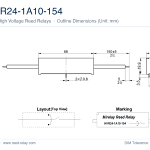 HVR24-1A10-154 High Voltage Reed Relay