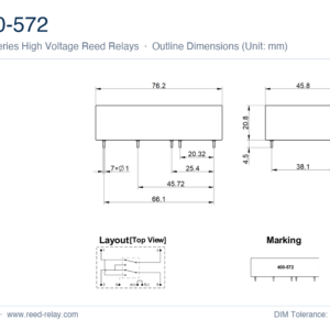 400-572 High Voltage Reed Relay