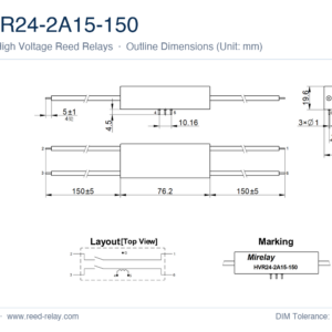 HVR24-2A15-150 High Voltage Reed Relay