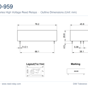 400-959 High Voltage Reed Relay