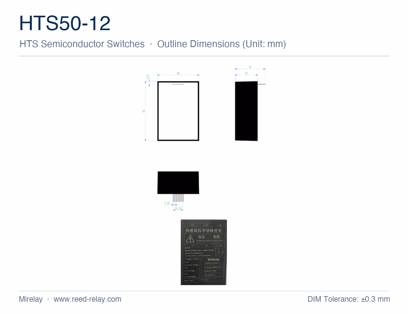 HTS50-12 Fast HV Semiconductor Switch