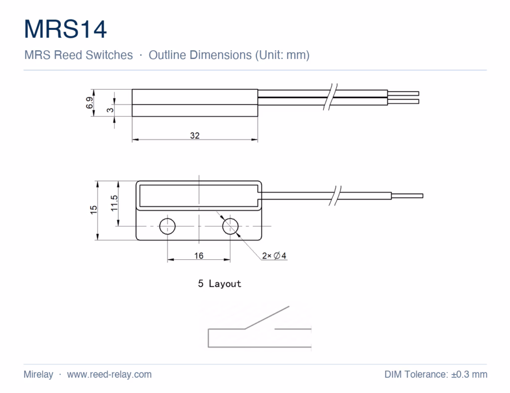MRS14 Reed Proximity Switch