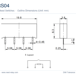 MRS04 Molded Reed Switch