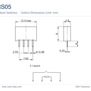 MRS05 Molded Reed Switch