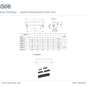 MRS06 PCB Mount Reed Switch
