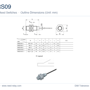MRS09 Reed Proximity Switch