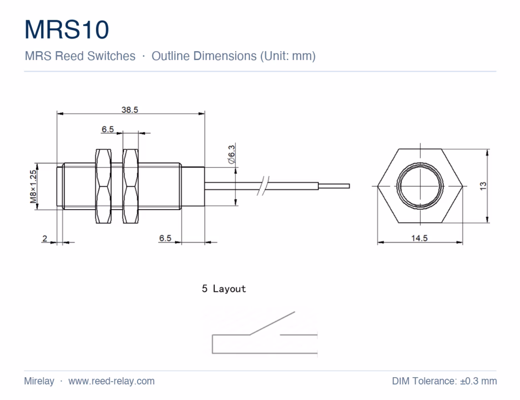 MRS10 Reed Proximity Switch