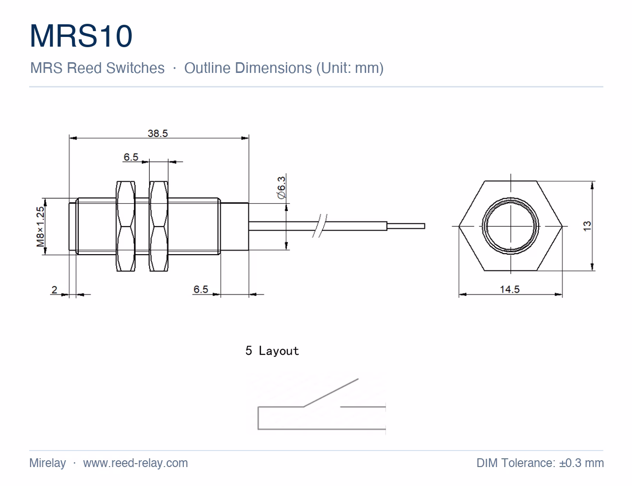 MRS10 Reed Proximity Switch