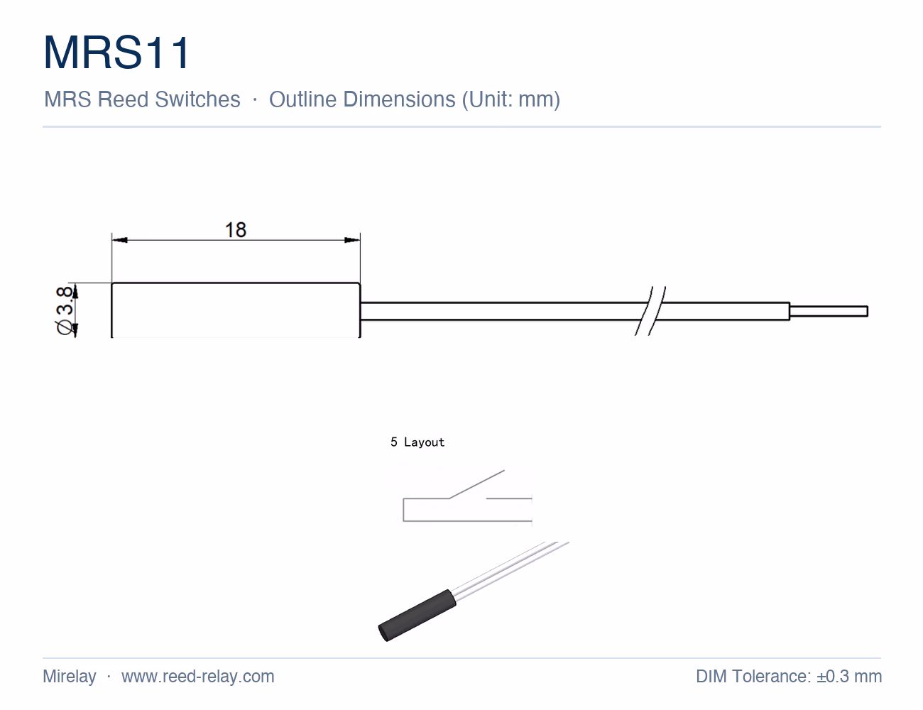 MRS11 Reed Proximity Switch