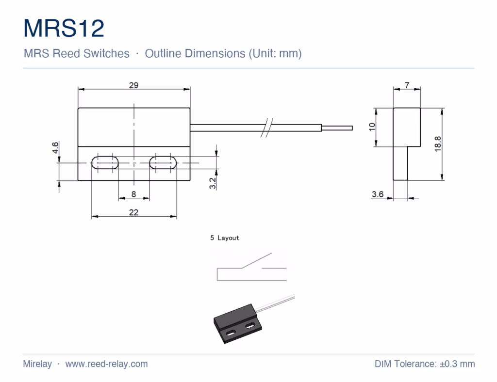 MRS12 Reed Proximity Switch