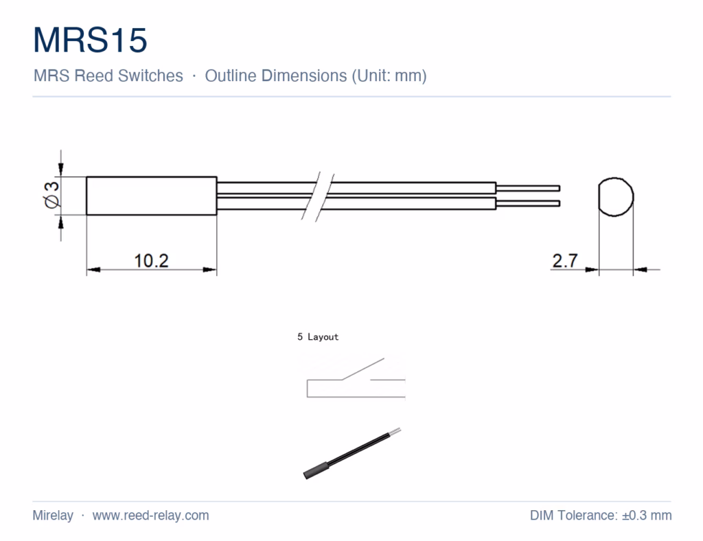 MRS15 Reed Proximity Switch