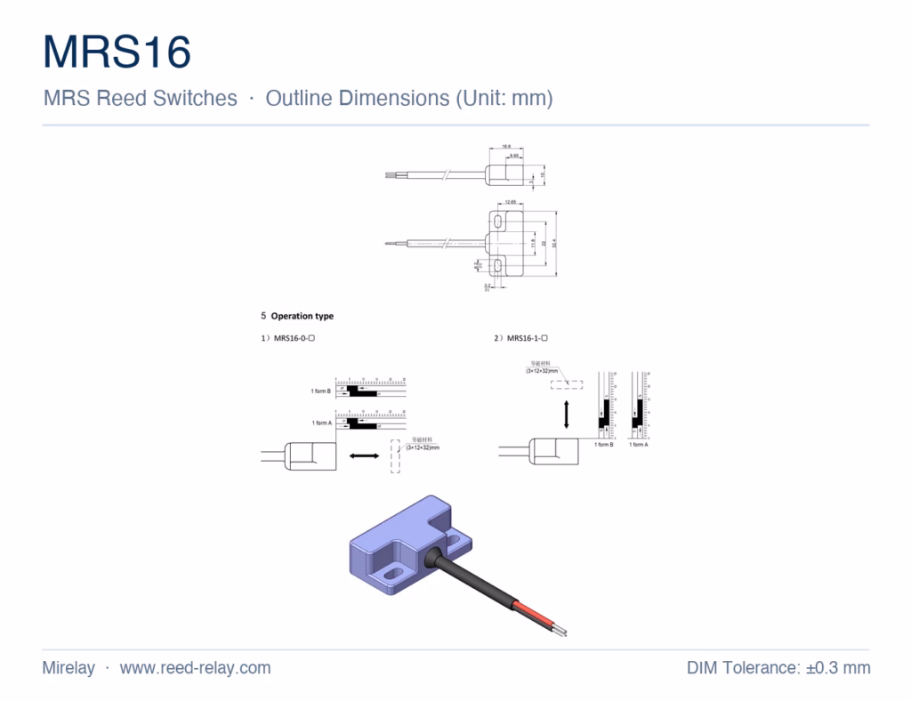 MRS16 Reed Proximity Switch