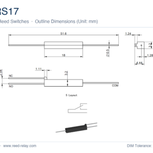 MRS17 Molded Reed Switch