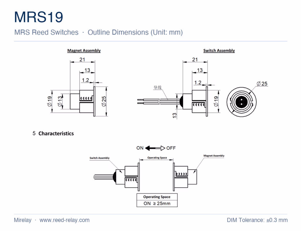 MRS19 Door Contact Switch