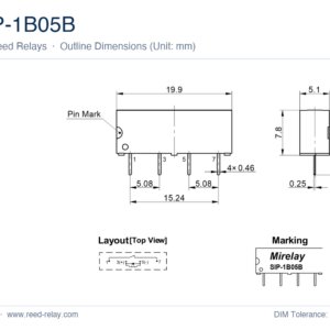 SIP-1B05B High Voltage Reed Relay