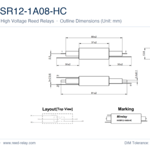 HVSR12-1A08-HC High Voltage Reed Relay