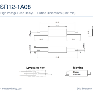 HVSR12-1A08 High Voltage Reed Relay