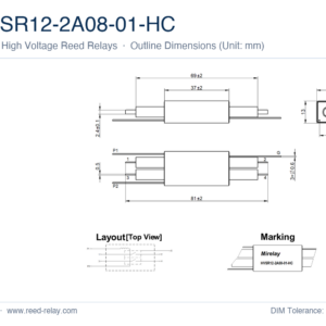HVSR12-2A08-01-HC High Voltage Reed Relay