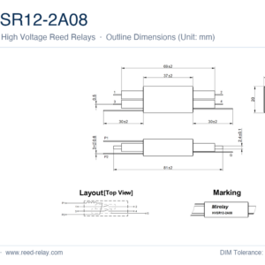 HVSR12-2A08 High Voltage Reed Relay