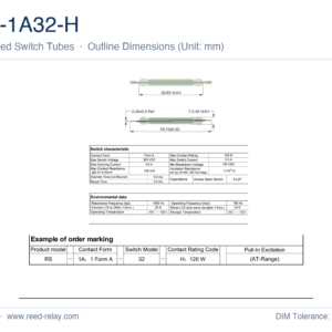 RS-1A32-H Reed Switch Tube