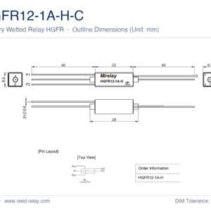 HGFR12-1A-H-C Mercury Wetted Reed Relay