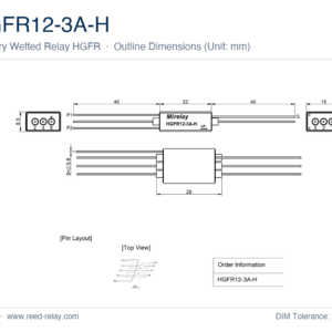 HGFR12-3A-H Mercury Wetted Reed Relay