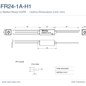 HGFR24-1A-H1 Mercury Wetted Reed Relay