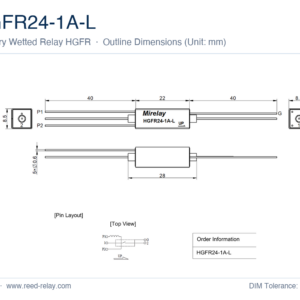 HGFR24-1A-L Mercury Wetted Reed Relay