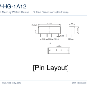SIP-HG-1A12 Mercury Wetted Reed Relay