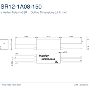 HGSR12-1A08-150 Mercury Wetted Reed Relay