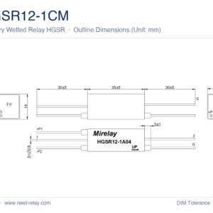 HGSR12-1CM Mercury Wetted Reed Relay
