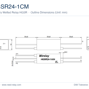 HGSR24-1CM Mercury Wetted Reed Relay