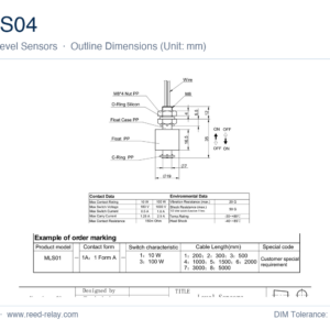 MLS04 Level Sensor