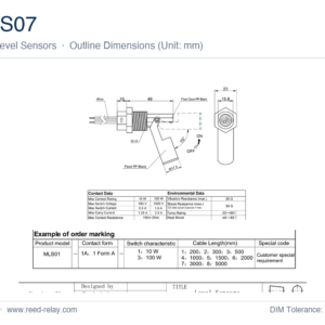 MLS07 Level Sensor