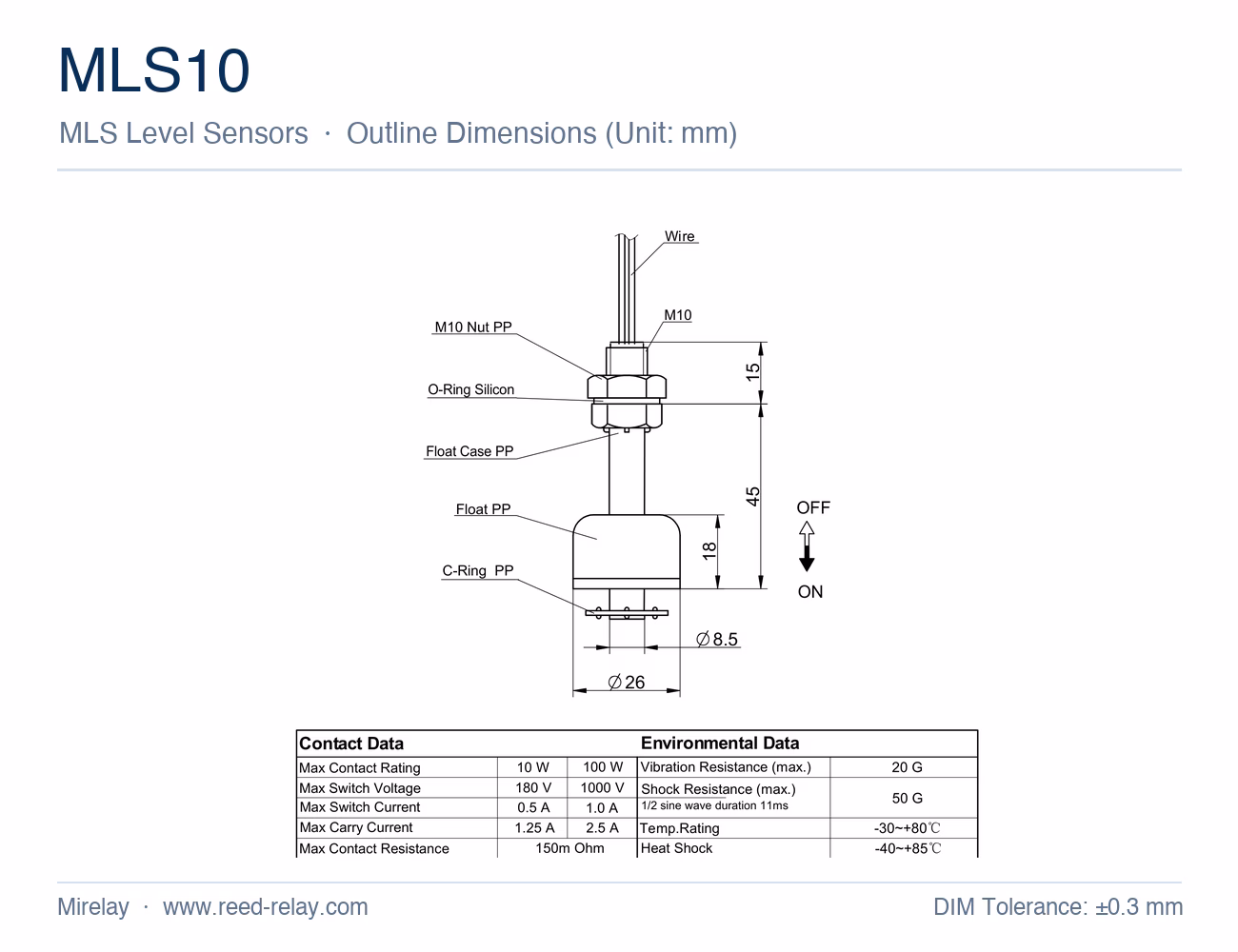 MLS10 Level Sensor