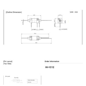 HI-1C12 High Insulation Reed Relay
