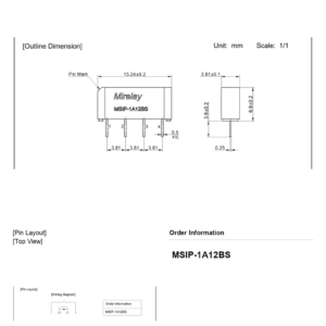 MSIP-1A12BS Miniature SIP Reed Relay