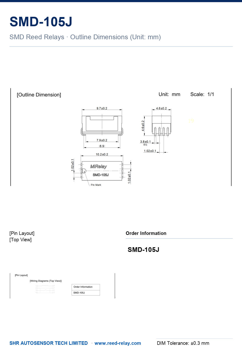 SMD-105J SMD Reed Relay